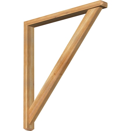 Ekena Millwork Traditional Craftsman Rough Sawn Bracket w/ Offset Brace, Western Red Cedar, 4"W x 40"D x 44"H BKT0402X40X44TRA04RWR